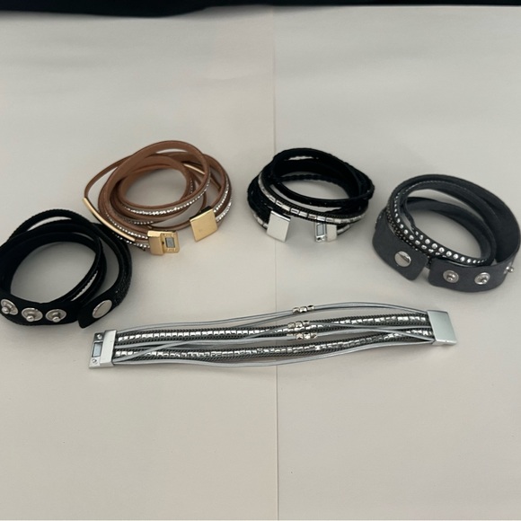 Lot of Wrap Bracelets 5 Total Snap & Magnetic Clasp - Picture 10 of 15